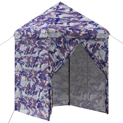 GARAŻ POP-UP Z 4 ŚCIANAMI 2 X 2 M NIEBIESKI KAMUFLAŻ