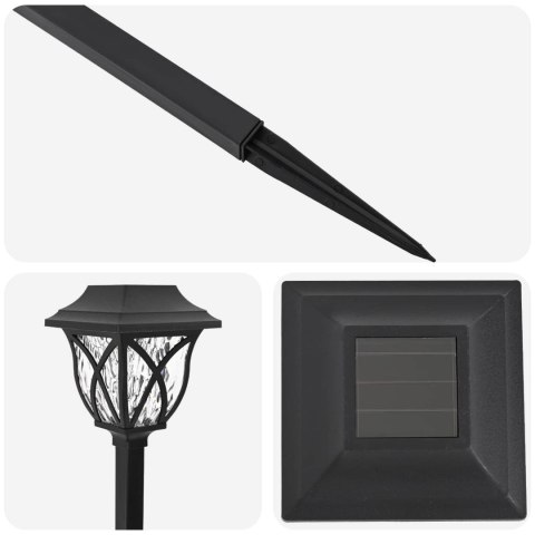 VidaXL Lampy solarnie zasilane z ostrzem do ziemi 12 pcs Ciepła biel
