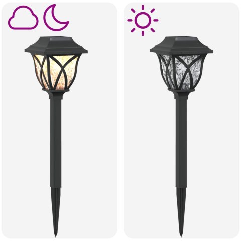 VidaXL Lampy solarnie zasilane z ostrzem do ziemi 12 pcs Ciepła biel