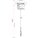 VidaXL Lampy solarnie zasilane z ostrzem do ziemi 12 pcs Ciepła biel