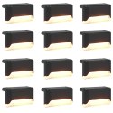 VidaXL Lampy solarnie zasilane z ostrzem do ziemi 12 pcs Ciepła biel