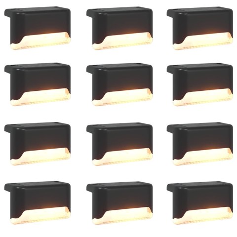 VidaXL Lampy solarnie zasilane z ostrzem do ziemi 12 pcs Ciepła biel