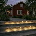 VidaXL Lampy solarnie zasilane z ostrzem do ziemi 12 pcs Ciepła biel