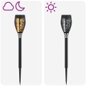 VidaXL Lampy solarnie zasilane z ostrzem do ziemi 12 pcs Ciepła biel