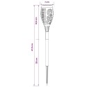 VidaXL Lampy solarnie zasilane z ostrzem do ziemi 12 pcs Ciepła biel