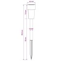 VidaXL Lampy solarnie zasilane z ostrzem do ziemi 24 pcs Ciepła biel