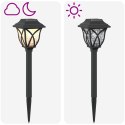 VidaXL Lampy solarnie zasilane z ostrzem do ziemi 24 pcs Ciepła biel