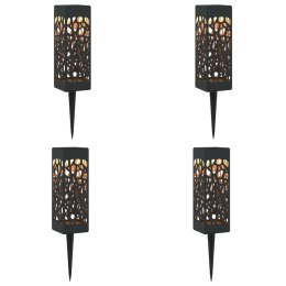 VidaXL Lampy solarnie zasilane z ostrzem do ziemi 4 pcs Ciepła biel PP
