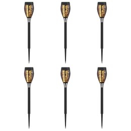 VidaXL Lampy solarnie zasilane z ostrzem do ziemi 6 pcs Ciepła biel