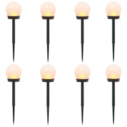 VidaXL Lampy solarnie zasilane z ostrzem do ziemi 8 pcs Ciepła biel