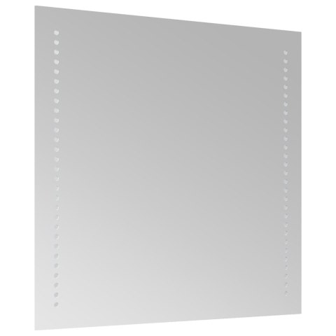 VidaXL Lustro łazienkowe LED przezroczysty 50 x 50 cm szkło hartowane