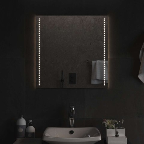 VidaXL Lustro łazienkowe LED przezroczysty 60 x 60 cm szkło hartowane