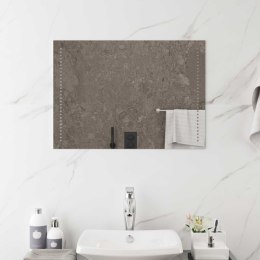 VidaXL Lustro łazienkowe LED przezroczysty 70 x 50 cm szkło hartowane