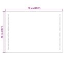 VidaXL Lustro łazienkowe LED przezroczysty 70 x 50 cm szkło hartowane