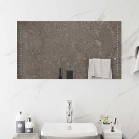 VidaXL Lustro łazienkowe LED przezroczysty 90 x 50 cm szkło hartowane