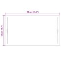 VidaXL Lustro łazienkowe LED przezroczysty 90 x 50 cm szkło hartowane