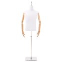 VidaXL Regulowana manekin 160-232 cm z podstawą Mężczyzna PP Biały