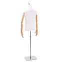 VidaXL Regulowana manekin 160-232 cm z podstawą Mężczyzna PP Biały