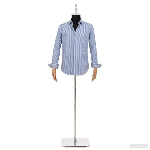 VidaXL Regulowana manekin 160-232 cm z podstawą Mężczyzna PP Czarny