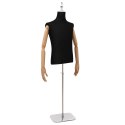 VidaXL Regulowana manekin 160-232 cm z podstawą Mężczyzna PP Czarny