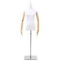 VidaXL Regulowany manekin 156-226 cm z podstawą Kobieta PP Biały