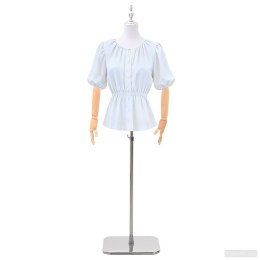 VidaXL Regulowany manekin 156-226 cm z podstawą Kobieta PP Biały