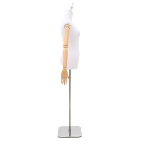 VidaXL Regulowany manekin 156-226 cm z podstawą Kobieta PP Biały