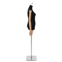 VidaXL Regulowany manekin 156-226 cm z podstawą Kobieta PP Czarny