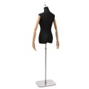 VidaXL Regulowany manekin 156-226 cm z podstawą Kobieta PP Czarny