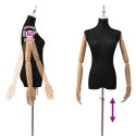VidaXL Regulowany manekin 156-226 cm z podstawą Kobieta PP Czarny