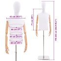 VidaXL Regulowany manekin 170-242 cm z głową i podstawą Mężczyzna PP