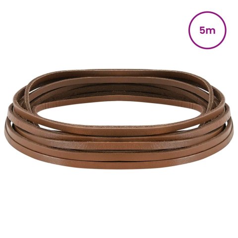 VidaXL Skórzany pasek brązowy 500 x 0,3 cm Skóra