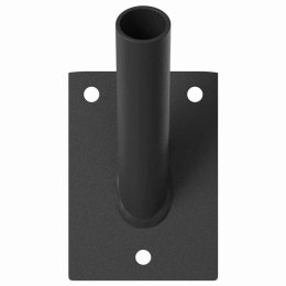 VidaXL Uchwyt na maszt flagowy Czarny 10,5 x 7,5 x 0,25 cm Stal