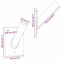 VidaXL Uchwyt na maszt flagowy Czarny 10,5 x 7,5 x 0,25 cm Stal