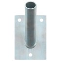 VidaXL Uchwyt na maszt flagowy Srebrny 10,5 x 7,5 x 2,5 cm Stal
