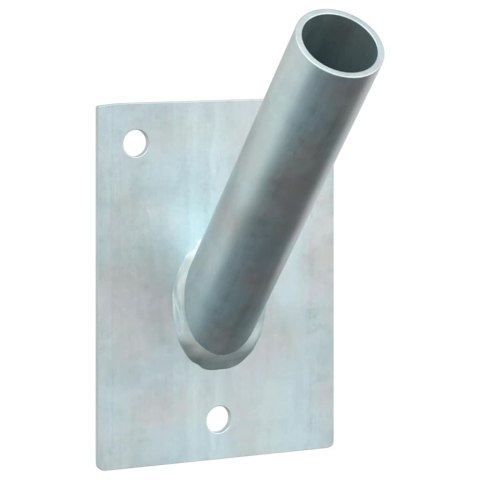 VidaXL Uchwyt na maszt flagowy Srebrny 10,5 x 7,5 x 2,5 cm Stal