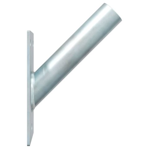 VidaXL Uchwyt na maszt flagowy Srebrny 10,5 x 7,5 x 2,5 cm Stal