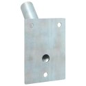VidaXL Uchwyt na maszt flagowy Srebrny 10,5 x 7,5 x 2,5 cm Stal