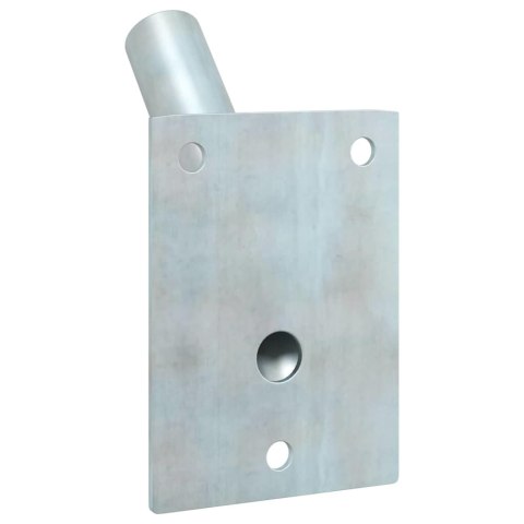 VidaXL Uchwyt na maszt flagowy Srebrny 10,5 x 7,5 x 2,5 cm Stal