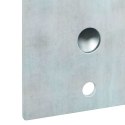 VidaXL Uchwyt na maszt flagowy Srebrny 10,5 x 7,5 x 2,5 cm Stal