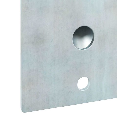 VidaXL Uchwyt na maszt flagowy Srebrny 10,5 x 7,5 x 2,5 cm Stal