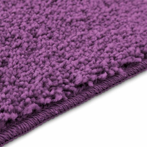 VidaXL Zestaw mat łazienkowych antypoślizgowych 3 pcs Fioletowy PP
