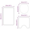 VidaXL Zestaw mat łazienkowych antypoślizgowych 3 pcs Fioletowy PP