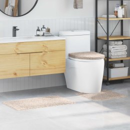 VidaXL Zestaw mat łazienkowych antypoślizgowych 3 pcs Kremowy PP