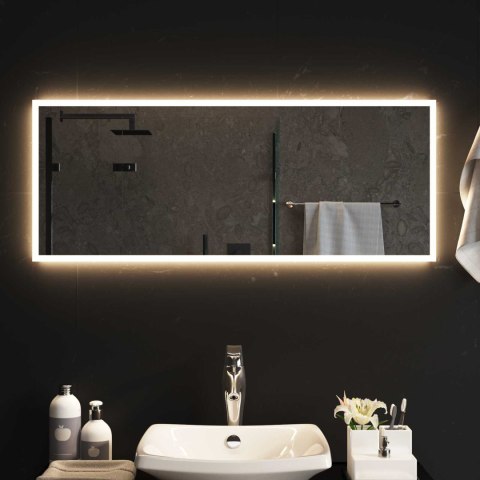 VidaXL Lustro łazienkowe LED przezroczysty 100 x 40 cm szkło hartowane