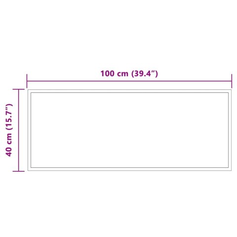 VidaXL Lustro łazienkowe LED przezroczysty 100 x 40 cm szkło hartowane