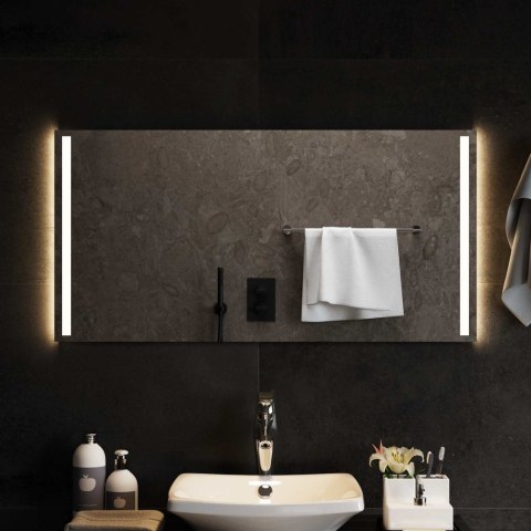 VidaXL Lustro łazienkowe LED przezroczysty 100 x 50 cm szkło hartowane