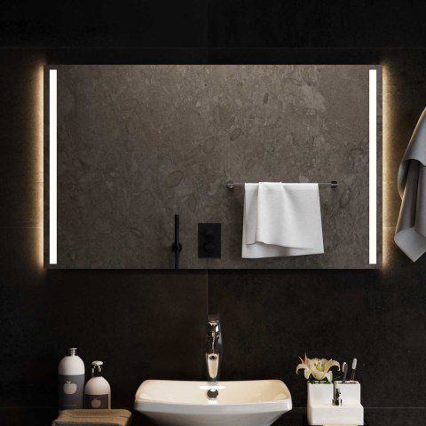 VidaXL Lustro łazienkowe LED przezroczysty 100 x 60 cm szkło hartowane