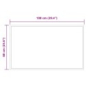 VidaXL Lustro łazienkowe LED przezroczysty 100 x 60 cm szkło hartowane
