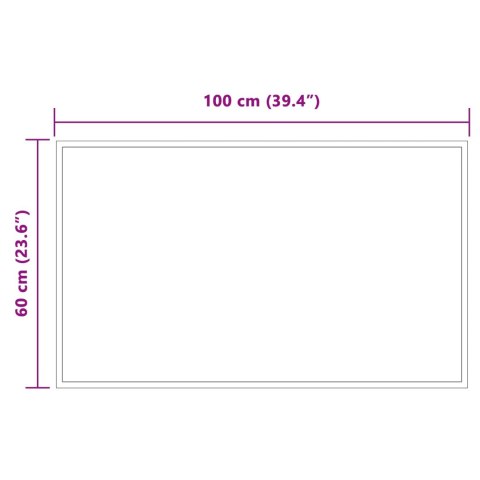 VidaXL Lustro łazienkowe LED przezroczysty 100 x 60 cm szkło hartowane